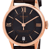 Tissot Chemin Des Tourelles Powermatic 80 Lady Brown Dial Brown Leather Strap Watch For Women - T099.207.36.448.00 Buy Now By Tissot