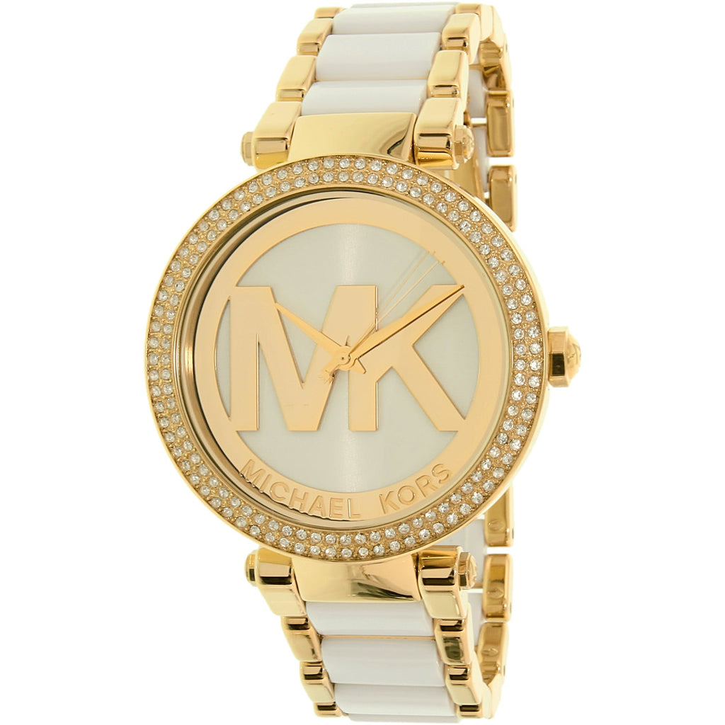 Michael Kors Parker White Dial Two Tone Steel Strap Watch for Women - MK6313 Buy Now By Michael Kors