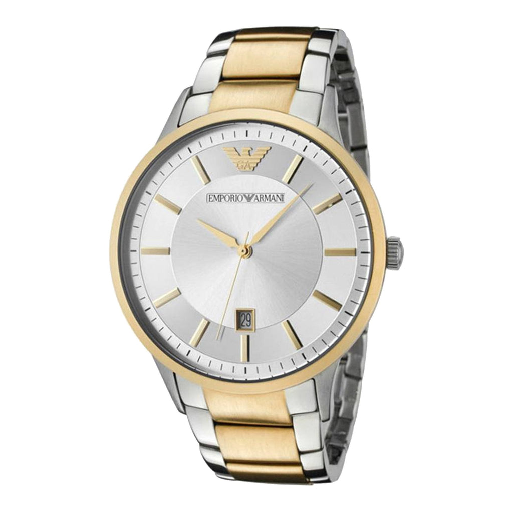 Emporio Armani Renato Silver Dial Two Tone Steel Strap Watch For Men - AR2449 Buy Now By Emporio Armani