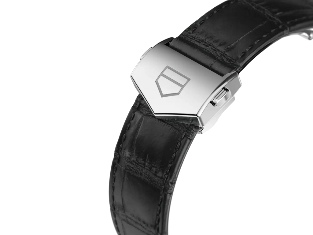 Tag Heuer Monaco Automatic Chronograph Black Dial Black Leather Strap Watch for Men - CBL2113.FC6177 Buy Now By Tag Heuer