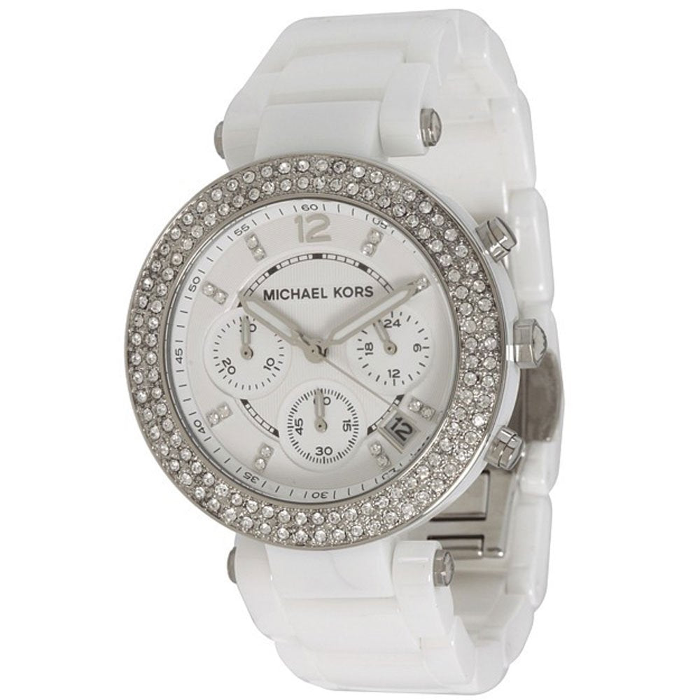 Michael Kors Parker White Dial White Leather Strap Watch for Women - MK5848 Buy Now By Michael Kors