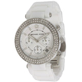 Michael Kors Parker White Dial White Leather Strap Watch for Women - MK5848 Buy Now By Michael Kors