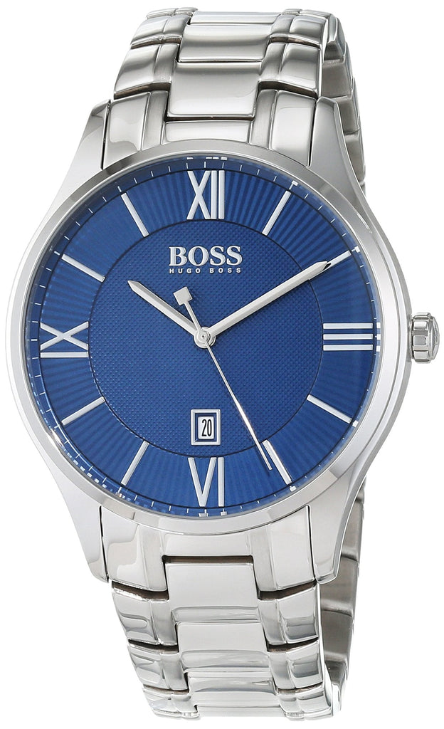 Hugo Boss Governer Blue Dial Silver Steel Strap Watch for Men - 1513487 Buy Now By Hugo Boss