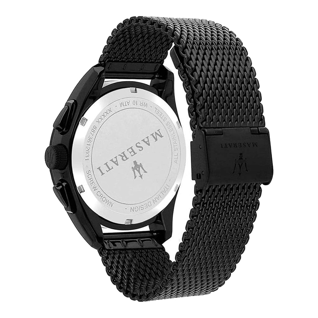 Maserati Traguardo Chronograph Black Dial Black Mesh Bracelet Watch For Men - R8873612031 Buy Now By Maserati