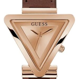 Guess Fame Quartz Rose Gold Dial Brown Leather Strap Watch For Women - GW0548L2 Buy Now By Guess