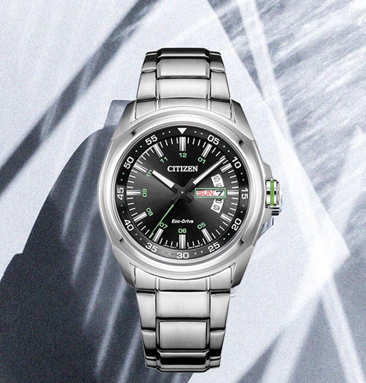 Citizen Eco Drive Urban Black Dial Silver Stainless Steel Watch For Men - AW0020-59EB Buy Now By Citizen