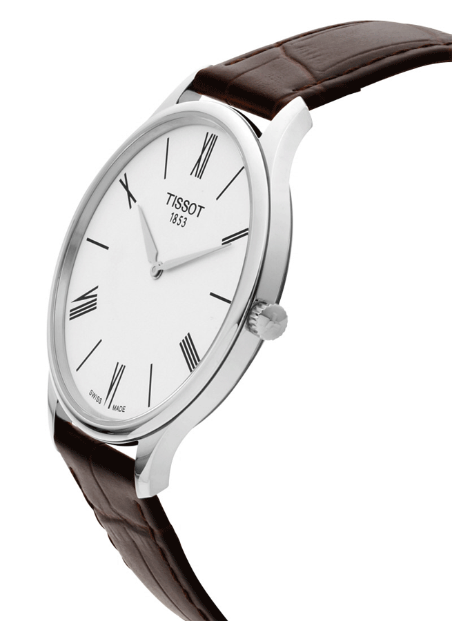 Tissot T Classic Tradition 5.5 Quartz White Dial Brown Leather Strap Watch For Men - T063.409.16.018.00 Buy Now By Tissot