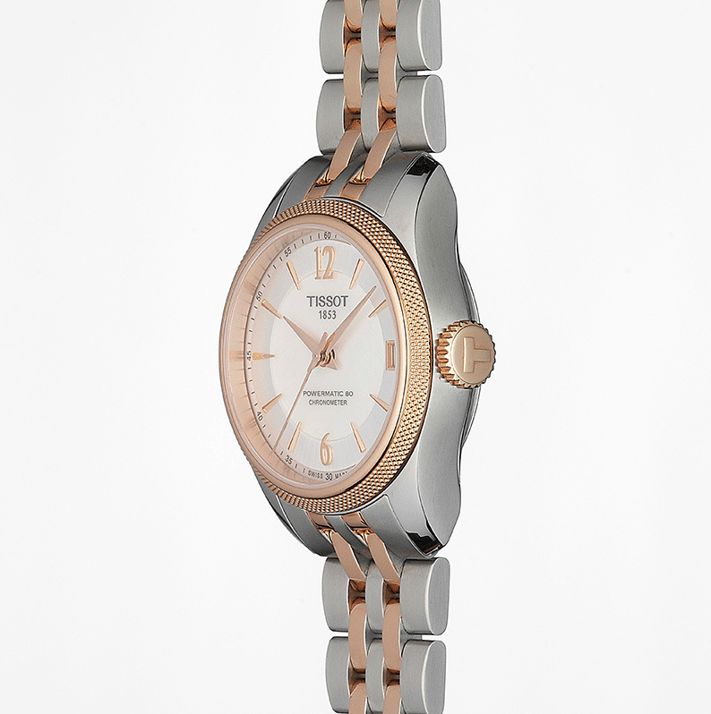 Tissot Ballade Powermatic 80 Cosc Mother of Pearl Dial Two Tone Steel Strap Watch For Women - T108.208.22.117.01 Buy Now By Tissot