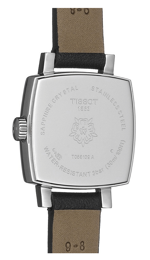 Tissot Lovely Square Quartz Diamonds Black Dial Black Leather Strap Watch For Women - T058.109.16.056.00 Buy Now By Tissot