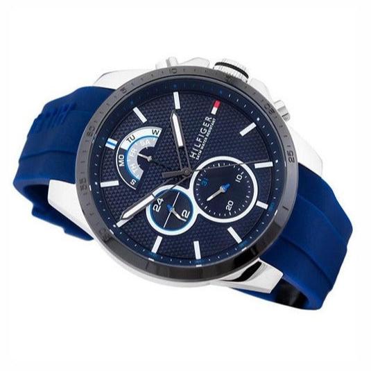 Tommy Hilfiger Decker Quartz Blue Dial Blue Rubber Strap Watch for Men - 1791350 Buy Now By Tommy Hilfiger