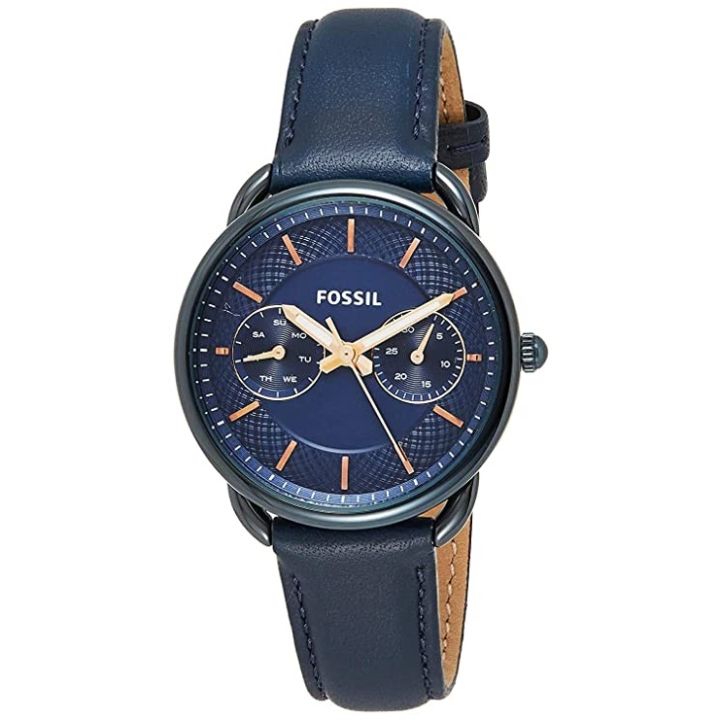 Fossil Tailor Blue Dial Blue Leather Strap Watch for Women - ES4092 Buy Now By Fossil