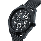 Guess Analog Multifunction Black Dial Black Mesh Bracelet Watch for Men - GW0368G3 Buy Now By Guess