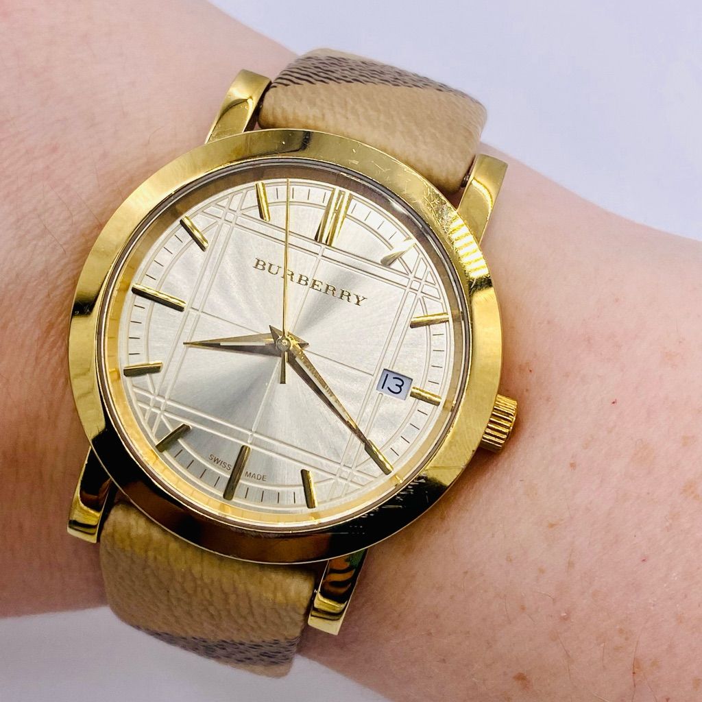 Burberry Heritage Silver Dial Leather Strap Watch for Women - BU1398 Buy Now By Burberry