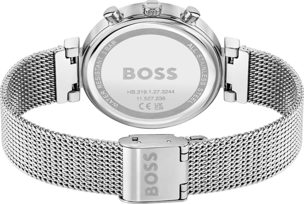 Hugo Boss Flawless Pink Dial Silver Mesh Bracelet Watch for Women - 1502625 Buy Now By Hugo Boss