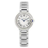 Cartier Ballon Bleu De Cartier Diamonds White Dial Silver Steel Strap Watch for Women - W4BB0015 Buy Now By Cartier
