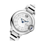 Cartier Ballon Bleu de Cartier Diamonds Silver Dial Silver Steel Strap Watch for Women - WE902073 Buy Now By Cartier