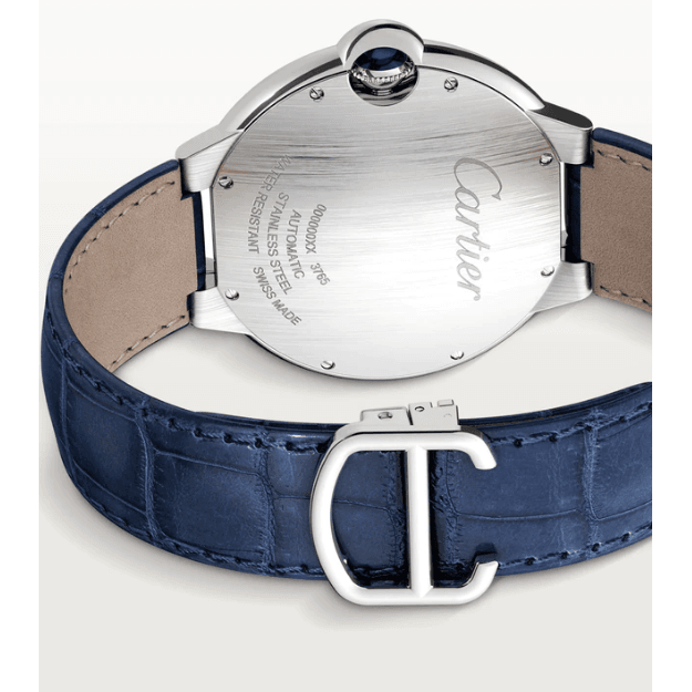 Cartier Ballon Bleu De Cartier Blue Dial Blue Leather Strap Watch for Men - WSBB0027 Buy Now By Cartier