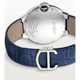 Cartier Ballon Bleu De Cartier Blue Dial Blue Leather Strap Watch for Men - WSBB0027 Buy Now By Cartier