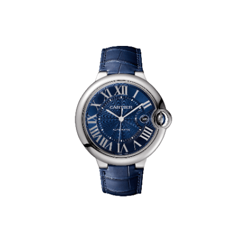 Cartier Ballon Bleu De Cartier Blue Dial Blue Leather Strap Watch for Men - WSBB0027 Buy Now By Cartier