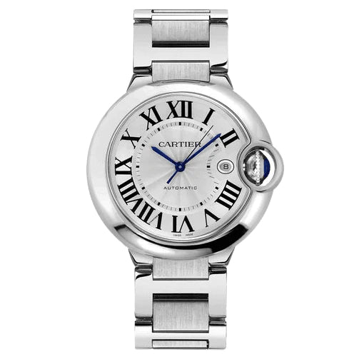 Cartier Ballon Bleu De Cartier Silver Dial Silver Steel Strap Watch for Men - WSBB0049 Buy Now By Cartier