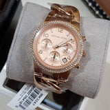 Michael Kors Runway Rose Gold Dial Rose Gold Steel Strap Watch for Women - MK3247 Buy Now By Michael Kors