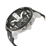 Diesel Mr Daddy Chronograph Black Dial Black Leather Strap Watch For Men - DZ7313 Buy Now By Diesel