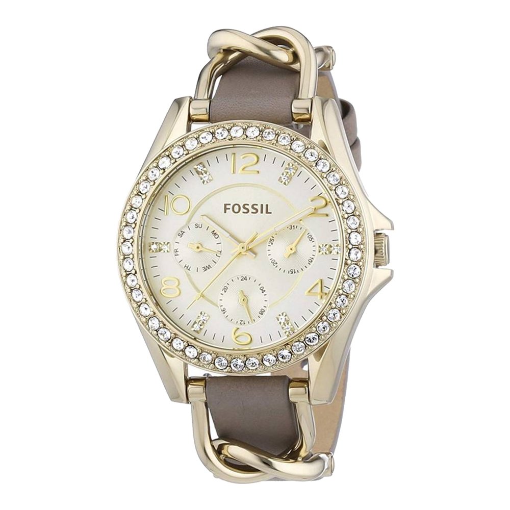 Fossil Riley White Dial Beige Leather Strap Watch for Women - ES3465 Buy Now By Fossil