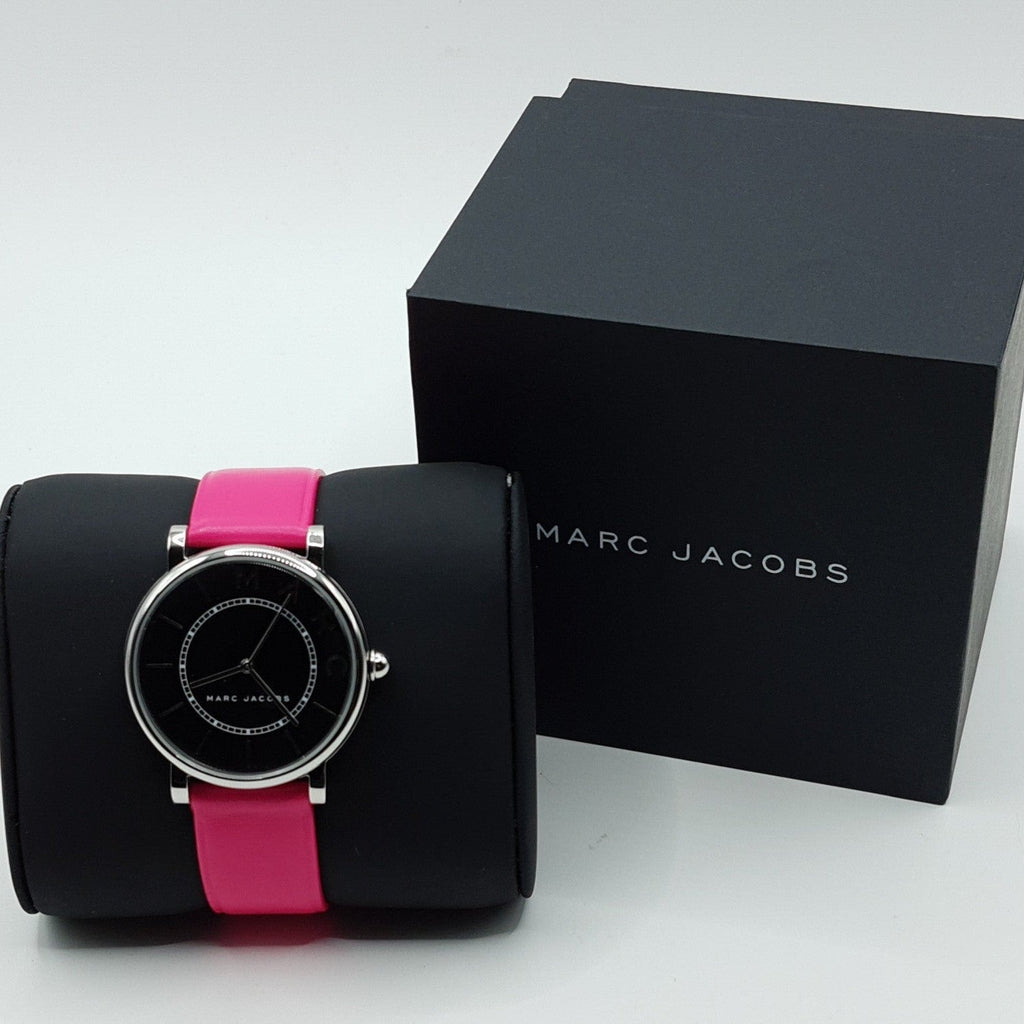 Marc Jacobs Roxy Black Dial Pink Leather Strap Watch for Women - MJ1535 Buy Now By Marc Jacobs