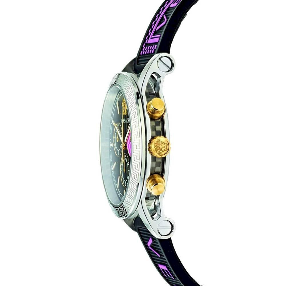 Versace Sport Tech Chronograph Black Dial Black Rubber Strap Watch for Women - VELT00619 Buy Now By Versace