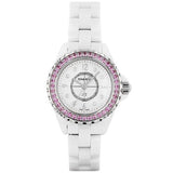 Chanel J12 Quartz Diamonds Mother of Pearl White Dial White Steel Strap Watch for Women - J12 H3243 Buy Now By Chanel