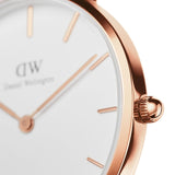 Daniel Wellington Petite Reading White Dial Black Leather Strap Watch For Women - DW00100173 Buy Now By Daniel Wellington