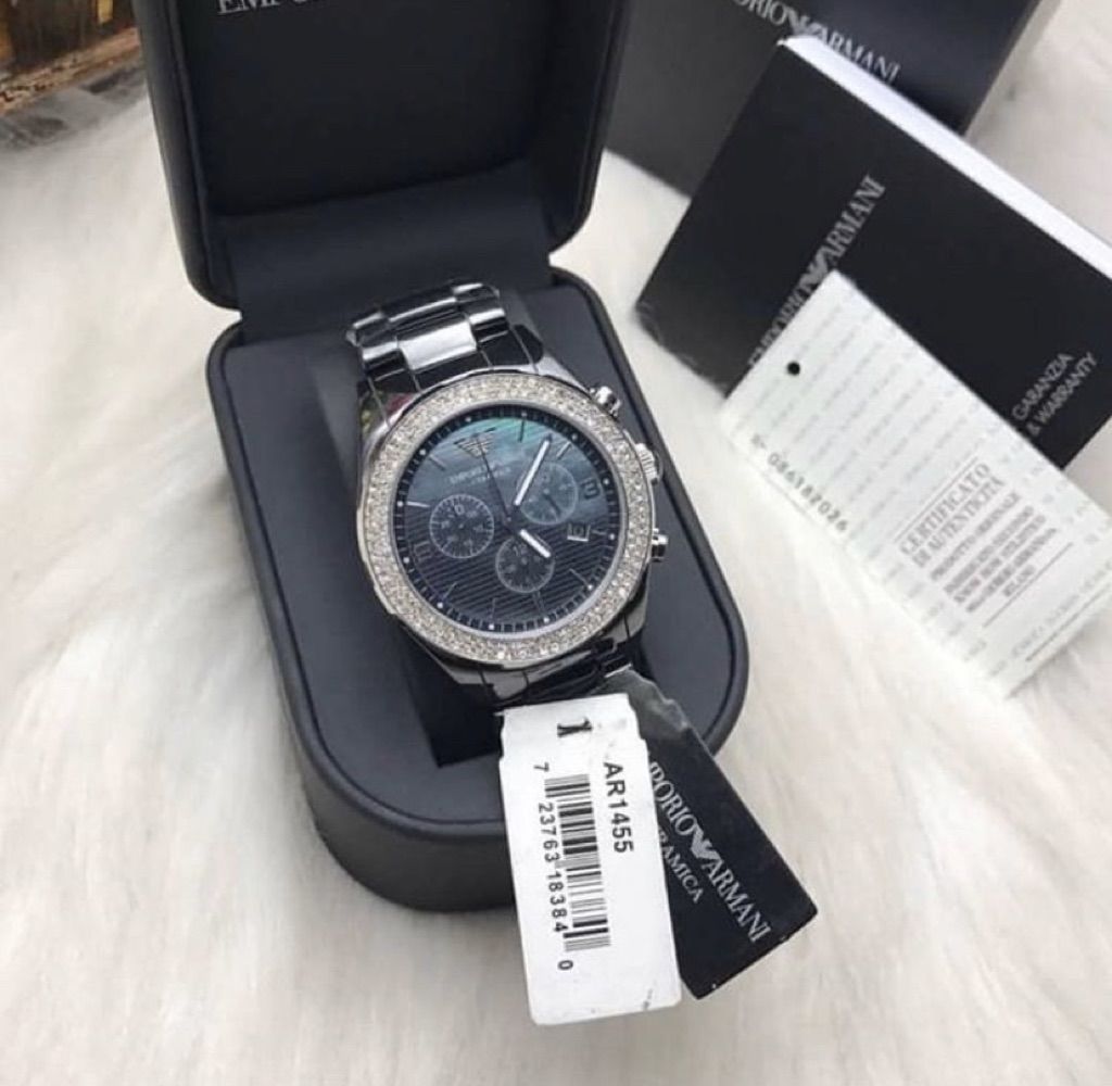 Emporio Armani Ceramica Black Dial Black Ceramic Strap Watch For Men - AR1455 Buy Now By Emporio Armani