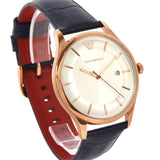 Emporio Armani Classic Silver Dial Blue Leather Strap Watch For Men - AR11131 Buy Now By Emporio Armani