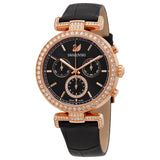 Swarovski Era Journey Chronograph Black Dial Black Leather Strap Watch for Women - 5295320 Buy Now By Swarovski