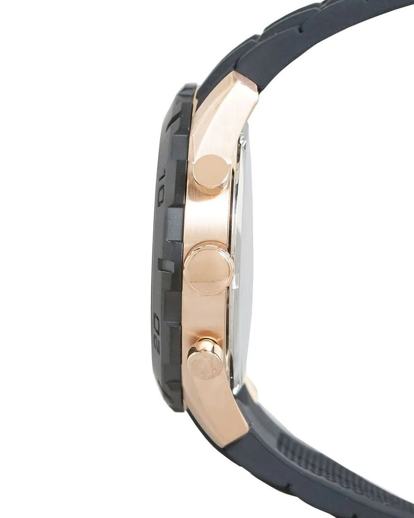 Guess Caliber Chronograph Black Dial Black Rubber Strap Watch for Men - W0864G2 Buy Now By Guess