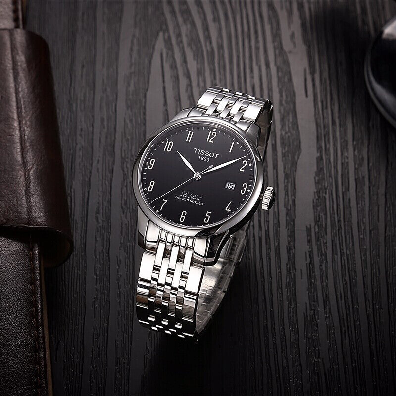 Tissot Le Locle Powermatic 80 Black Dial Silver Steel Strap Watch For Men - T006.407.11.052.00 Buy Now By Tissot