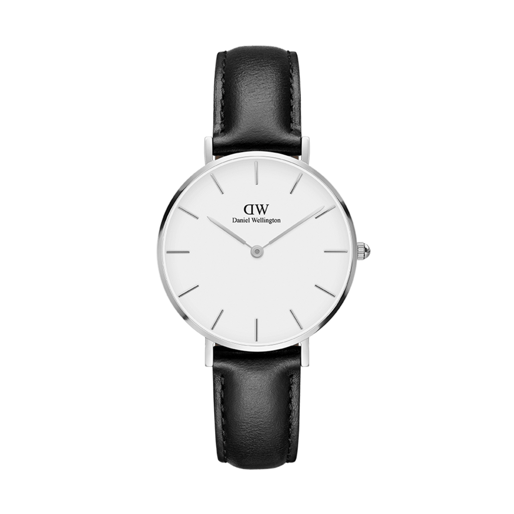 Daniel Wellington Classic Petite York White Dial Black Leather Strap Watch For Women - DW00100188 Buy Now By Daniel Wellington