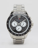Tommy Hilfiger Luke Quartz Black Dial Silver Steel Strap Watch for Men - 1791120 Buy Now By Tommy Hilfiger