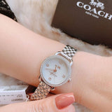 Coach Delancey Mother of Pearl Dial Silver Steel Strap Watch for Women - 14502477 Buy Now By Coach