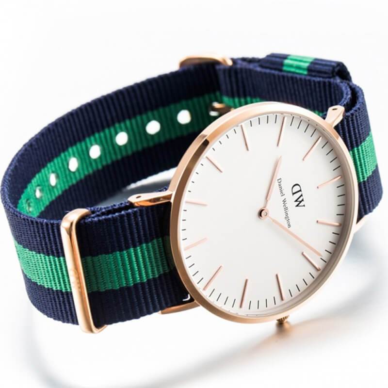 Daniel Wellington Classic Warwick White Dial Two Tone Nylon Strap Watch for Men - DW00100005 Buy Now By Daniel Wellington