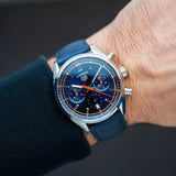 Tag Heuer Carrera Chronograph Blue Dial Blue Leather Strap Watch for Men - CBN201D.FC6543 Buy Now By Tag Heuer