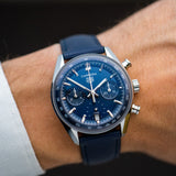 Tag Heuer Carrera Chronograph Blue Dial Blue Leather Strap Watch for Men - CBS2212.FC6535 Buy Now By Tag Heuer