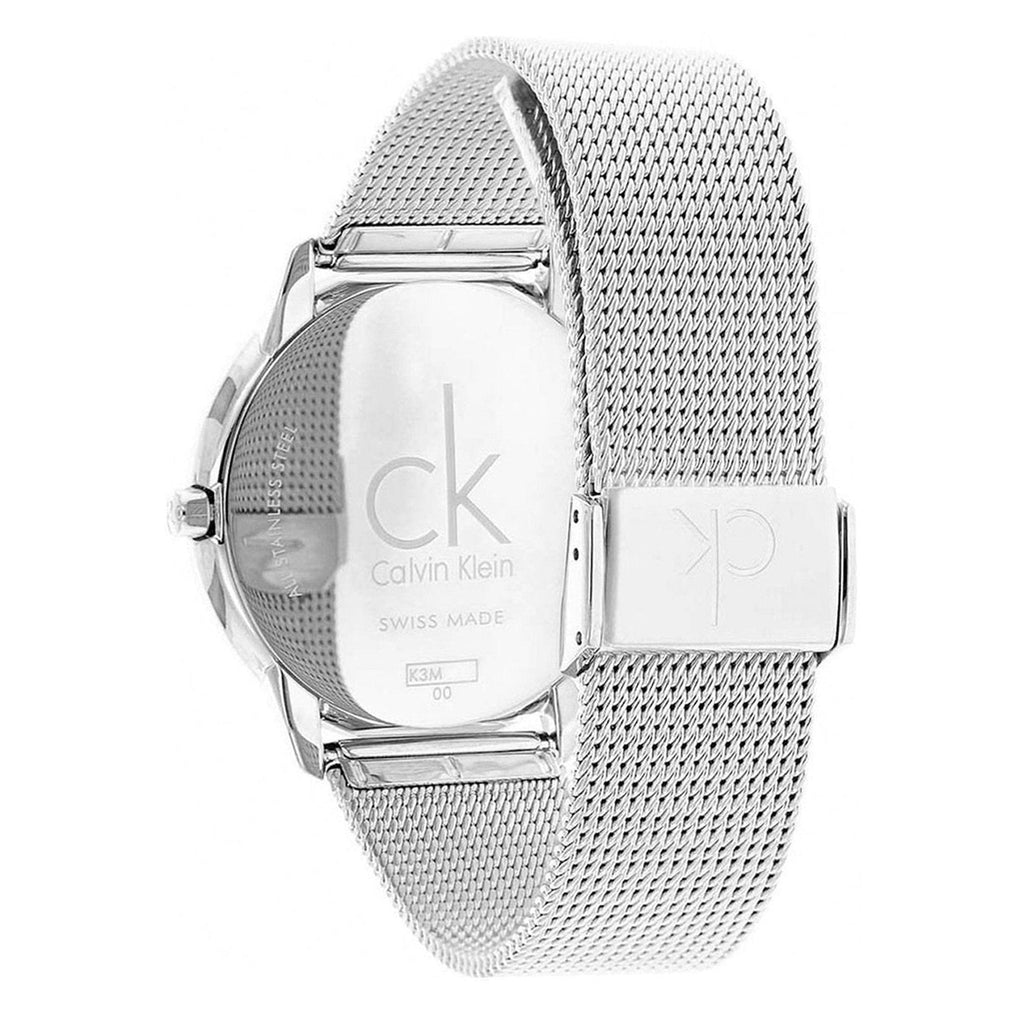 Calvin Klein Minimal White Dial Silver Mesh Bracelet Watch for Men - K3M51152 Buy Now By Calvin Klein
