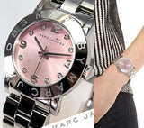Marc Jacobs Amy Life Pink Dial Silver Steel Strap Watch for Women - MBM3300 Buy Now By Marc Jacobs