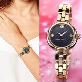 Marc Jacobs Courtney Mother of Pearl Black Dial Gold Steel Strap Watch for Women - MJ3460 Buy Now By Marc Jacobs