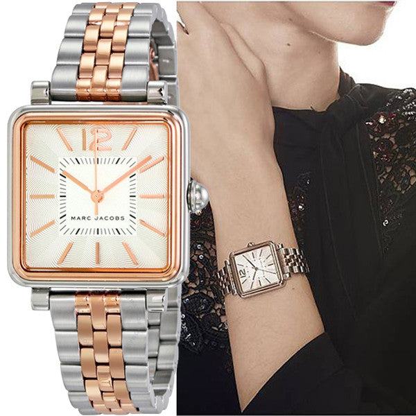 Marc Jacobs Vic Silver Dial Two Tone Steel Strap Watch for Women - MJ3463 Buy Now By Marc Jacobs