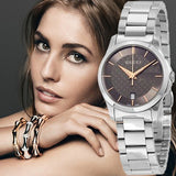Gucci G Timeless Brown Dial Silver Steel Strap Watch For Women - YA126529 Buy Now By Gucci