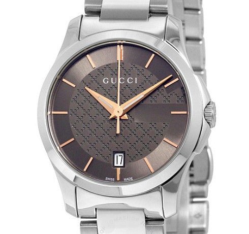 Gucci G Timeless Brown Dial Silver Steel Strap Watch For Women - YA126529 Buy Now By Gucci