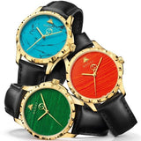 Gucci G Timeless Coral Red Dial Black Leather Strap Watch For Men - YA126464 Buy Now By Gucci