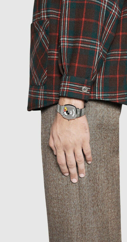 Gucci Grip x Disney Quartz Silver Dial Silver Steel Strap Unisex Watch - YA157419 Buy Now By Gucci